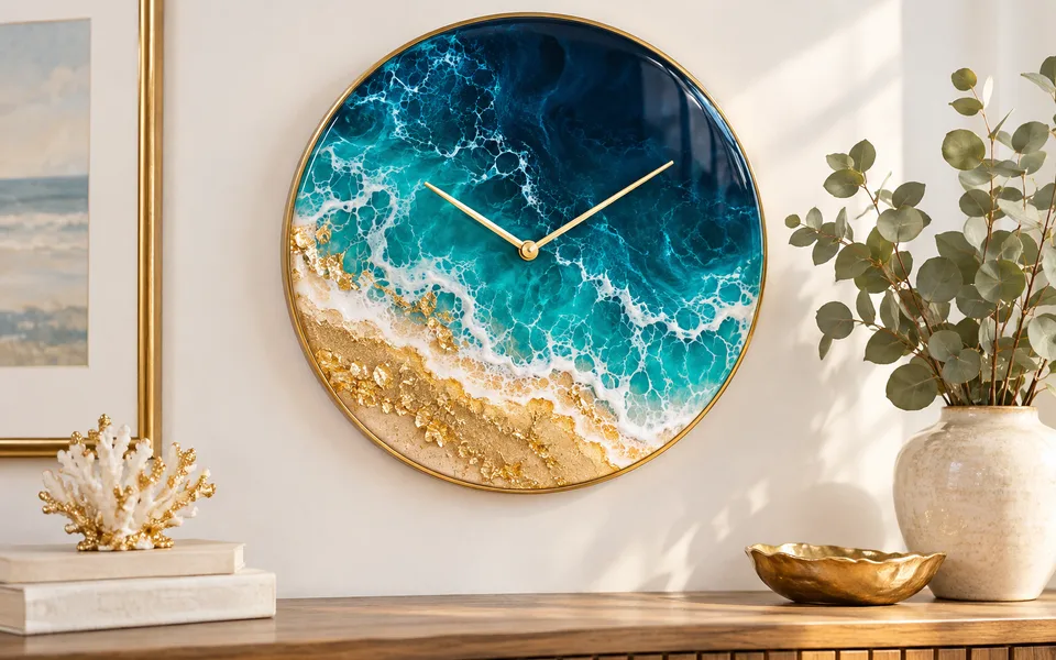 The ocean wall clock